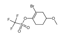 2-bromo-4-methoxy-1-trifluoromethanesulfonyloxycyclohexene结构式