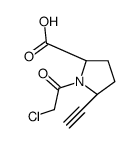 (2S,5R)-1-(2-chloroacetyl)-5-ethynylpyrrolidine-2-carboxylic acid Structure