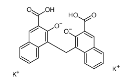 dipotassium 4,4'-methylenebis[3-hydroxy-2-naphthoate] structure