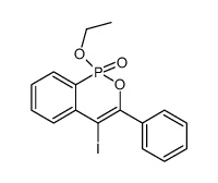 1-ethoxy-4-iodo-3-phenyl-2,1λ5-benzoxaphosphinine 1-oxide Structure