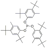 tris-(2,4-di-tert-butyl-5-methyl-phenyl)phosphite structure