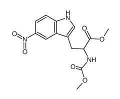 Nb-methoxycarbonyl-5-nitro-DL-tryptophan methyl ester Structure