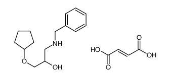 1-(benzylamino)-3-cyclopentyloxypropan-2-ol,(E)-but-2-enedioic acid Structure