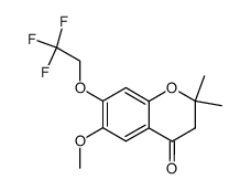 6-methoxy-2,2-dimethyl-7-(2,2,2-trifluoroethoxy)chroman-4-one结构式