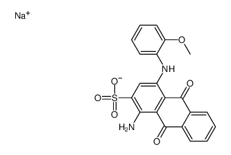 sodium 1-amino-4-o-methoxyanilino-9,10-dihydro-9,10-dioxoanthracene-2-sulphonate Structure