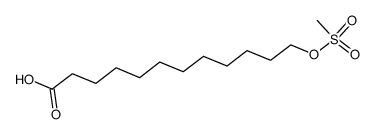 12-(methylsulfonyloxy)dodecanoic acid Structure