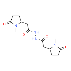 bis[1-methyl-5-oxopyrrolidine-2-aceto]hydrazide structure