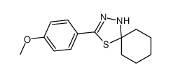 2-(4-methoxyphenyl)-1-thia-3,4-diazaspiro[4.5]dec-2-ene Structure