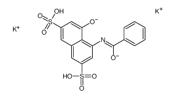 dipotassium 4-(benzoylamino)-5-hydroxynaphthalene-2,7-disulphonate structure