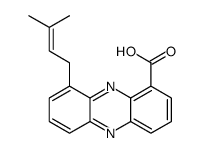 9-(3-methylbut-2-enyl)phenazine-1-carboxylic acid结构式