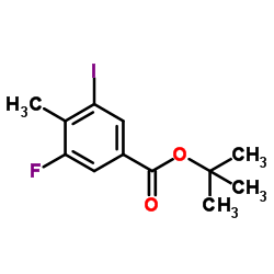 2-Methyl-2-propanyl 3-fluoro-5-iodo-4-methylbenzoate Structure