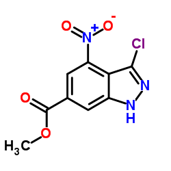 Methyl 3-chloro-4-nitro-1H-indazole-6-carboxylate Structure