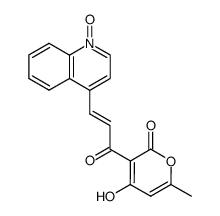 4-<3-(4-Hydroxy-6-methyl-2-oxo-3-pyranyl)-3-oxo-1-propenyl>-chinolin-1-oxid Structure