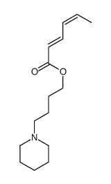 4-piperidin-1-ylbutyl hexa-2,4-dienoate Structure