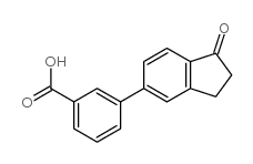 3-(1-Oxo-2,3-dihydroinden-5-yl)benzoic acid Structure