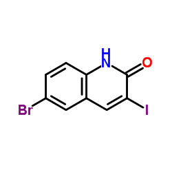 6-Bromo-3-iodo-2(1H)-quinolinone Structure