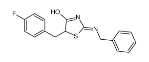 2-(benzylamino)-5-[(4-fluorophenyl)methyl]-1,3-thiazol-4-one Structure