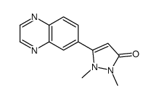 1,2-DIMETHYL-5-(QUINOXALIN-6-YL)-1H-PYRAZOL-3(2H)-ONE Structure