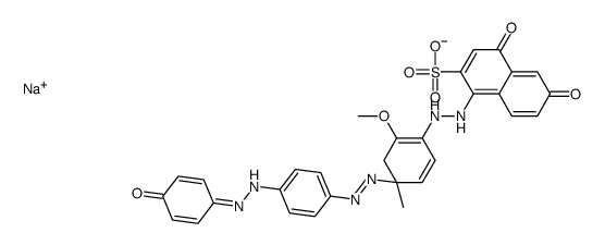 sodium 4,6-dihydroxy[[4-[[4-[(4-hydroxyphenyl)azo]phenyl]azo]-6-methoxy-p-tolyl]azo]naphthalene-2-sulphonate结构式