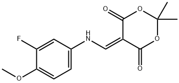 5-(((3-Fluoro-4-methoxyphenyl)amino)methylene)-2,2-dimethyl-1,3-dioxane-4,6-dione Structure