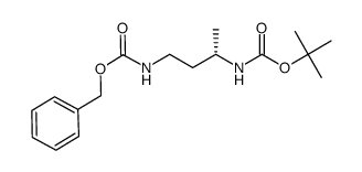 (S)-N1-(benzyloxycarbonyl)-N3-(tertbutyloxycarbonyl)-1,3-diaminobutane Structure