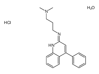 N',N'-dimethyl-N-(4-phenylquinolin-2-yl)propane-1,3-diamine,hydrate,hydrochloride Structure