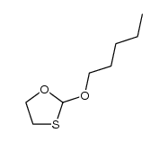 2-(pentyloxy)-1,3-oxathiolane结构式