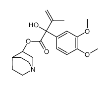 1-azabicyclo[2.2.2]oct-8-yl 2-(3,4-dimethoxyphenyl)-2-hydroxy-3-methyl-but-3-enoate structure