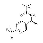 (R)-2-Methyl-N-((S)-1-(6-(trifluoromethyl)pyridin-3-yl)ethyl)propane-2-sulfinamide结构式