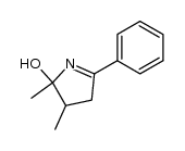 2,3-dimethyl-5-phenyl-3,4-dihydro-2H-pyrrol-2-ol结构式