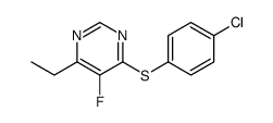 4-(4-chlorophenylthio)-6-ethyl-5-fluoropyrimidine Structure