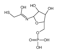 [(2R,3S,4R,5R)-3,4-dihydroxy-5-[(2-sulfanylacetyl)amino]oxolan-2-yl]methyl dihydrogen phosphate结构式