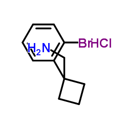 Cyclobutanemethanamine, 1-(2-bromophenyl)-, hydrochloride (1:1) structure