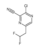 3-chloro-6-(2,2-difluoroethyl)pyrazine-2-carbonitrile结构式