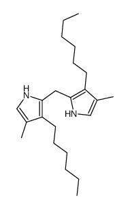 3-hexyl-2-[(3-hexyl-4-methyl-1H-pyrrol-2-yl)methyl]-4-methyl-1H-pyrrole Structure