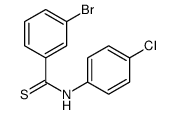 3-bromo-N-(4-chlorophenyl)benzenecarbothioamide结构式