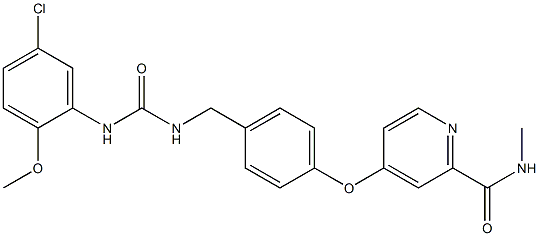 4-(4-((3-(5-chloro-2-methoxyphenyl)ureido)methyl)phenoxy)-N-methylpicolinamide structure