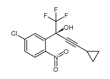 (S)-2-(5-chloro-2-nitrophenyl)-4-cyclopropyl-1,1,1-trifluorobut-3-yn-2-ol Structure