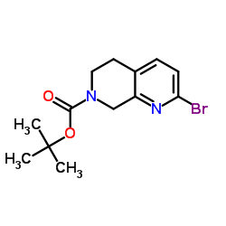 1,7-Naphthyridine-7(6H)-carboxylic acid, 2-bromo-5,8-dihydro-, 1,1-dimethylethyl ester picture