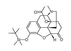 3-(tbutyldimethylsilyl)-14-acetoxy-7,8-dihydromorphinone Structure