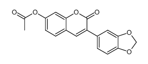 3-(1,3-benxodioxol-5-yl)-2-oxo-2H-chromen-7-yl-acetate Structure