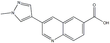 3-(1-Methyl-1H-pyrazol-4-yl)quinoline-6-carboxylic acid structure