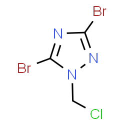 3,5-Dibromo-1-(chloromethyl)-1H-1,2,4-triazole结构式