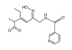 N-[4-Ethyl-(E)-2-hydroxyimino-5-nitro-(E)-3-hexen-1-yl]-3-pyridinecarboxamide结构式