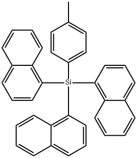 (p-tolyl)tris(1-naphthyl)silane structure