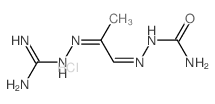 Hydrazinecarboxamide,2-[2-[2-(aminoiminomethyl)hydrazinylidene]propylidene]-, hydrochloride (1:1) structure