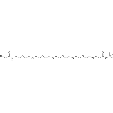 Bromoacetamido-PEG8-Boc结构式