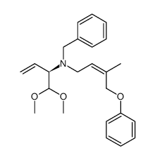 N-Benzyl-N-[(1R)-1-(dimethoxmethyl)prop-2-enyl]-N-[(2Z)-3-methyl-4-phenoxybut-2-enyl]amine Structure