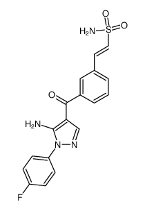 5-amino-4-[3-(2-aminosulfonylethenyl)benzoyl]-1-(4-fluorophenyl)pyrazole Structure