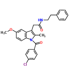 N-(2-Phenylethyl)indomethacin Amide Structure